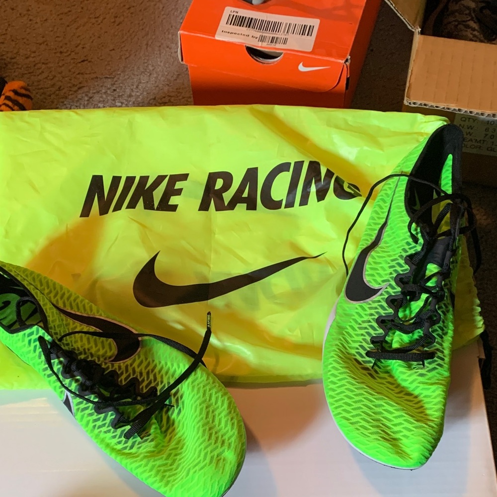 Nike Neon Green and Black Racing Shoes